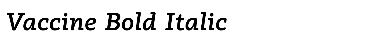 Vaccine Bold Italic